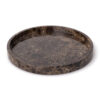 TRAY WITH EDGE MARBLE BROWN 30CM