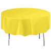 PLASTIC TABLE COVER ROUND NEON YELLOW 213CM