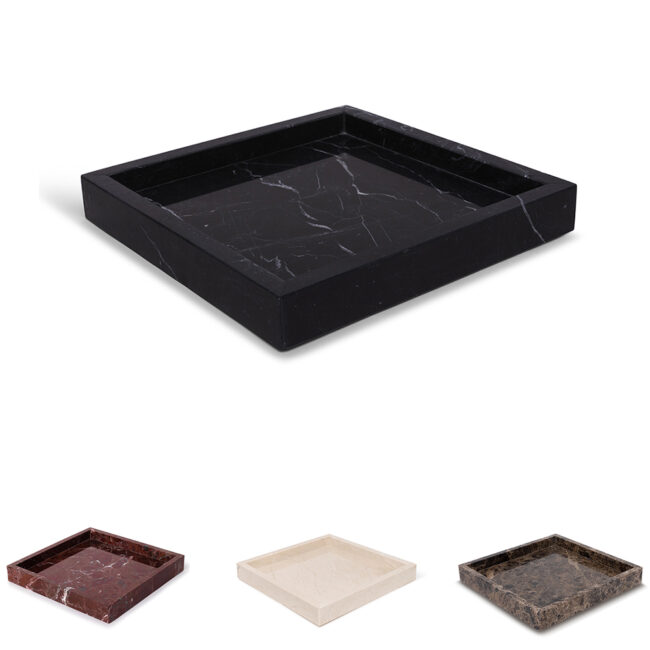 MARBLE TRAY WITH EDGE 30X30CM