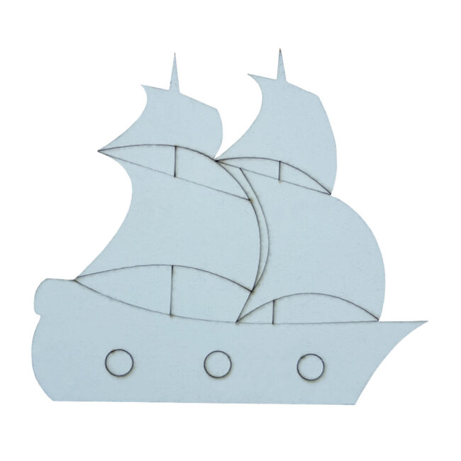 WOODEN BOAT LIGHT BLUE