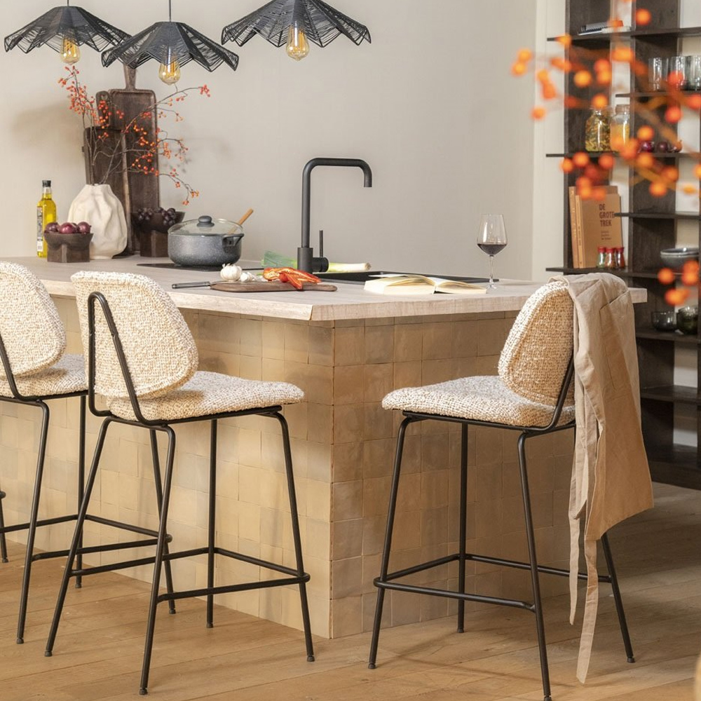 BARCHAIR JON MAYWOOD BEIGE 45X52X95CM - Image 2
