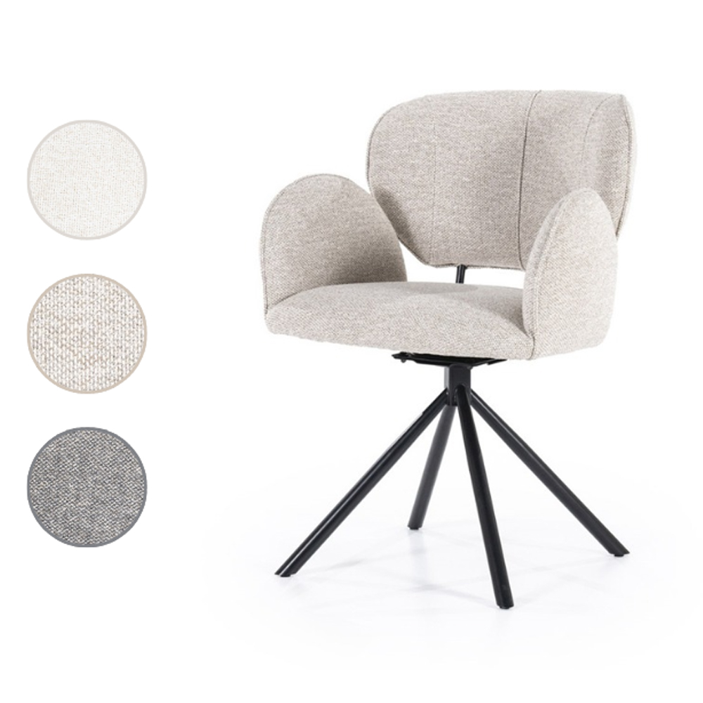 CHAIR ROSALIN MOON 60X61X83CM