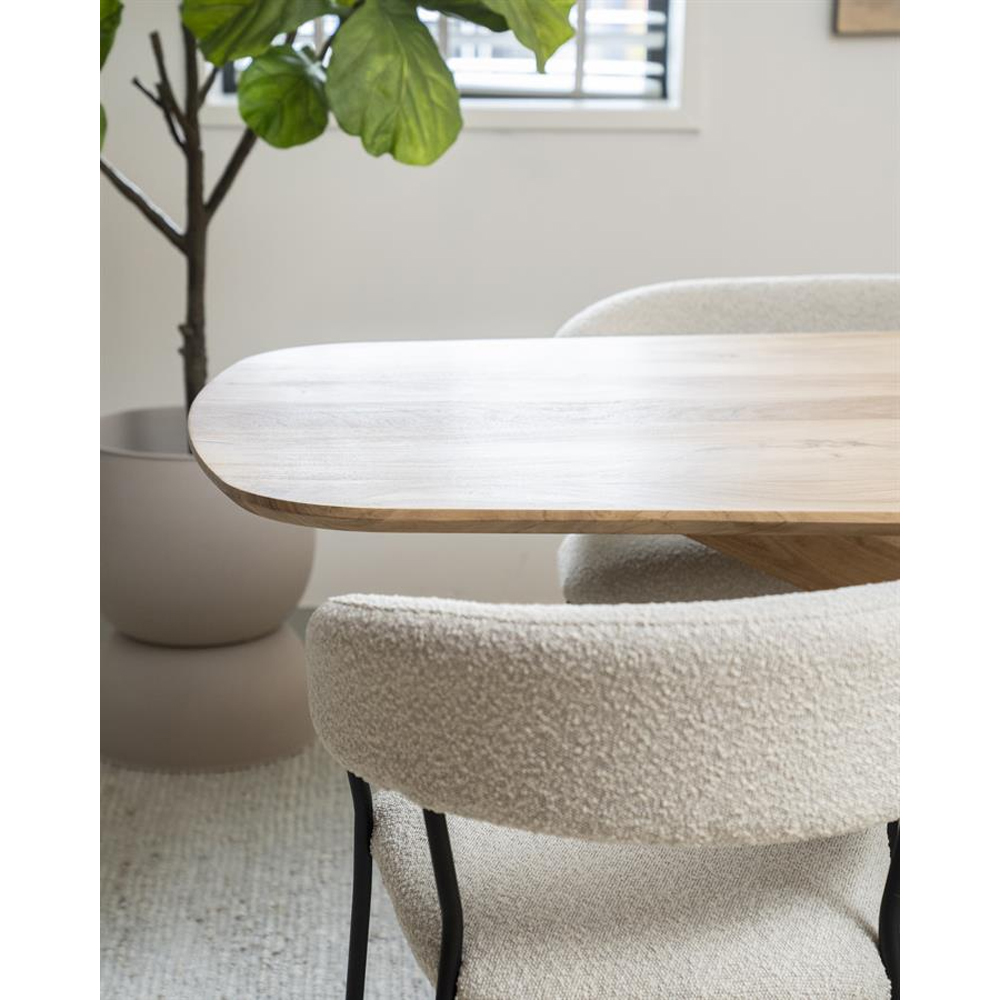 DINING TABLE NIKKI NATURAL 240X100X76CM - Image 8