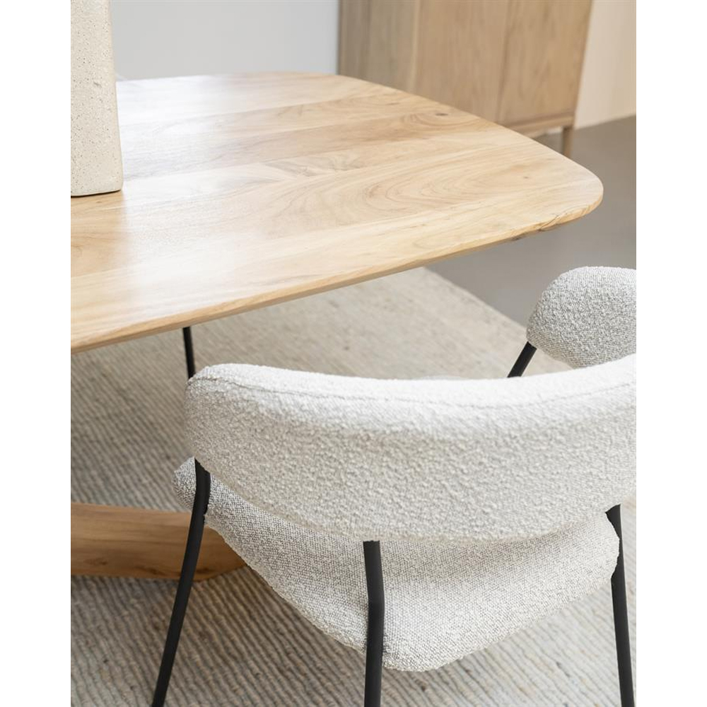 DINING TABLE NIKKI NATURAL 240X100X76CM - Image 7