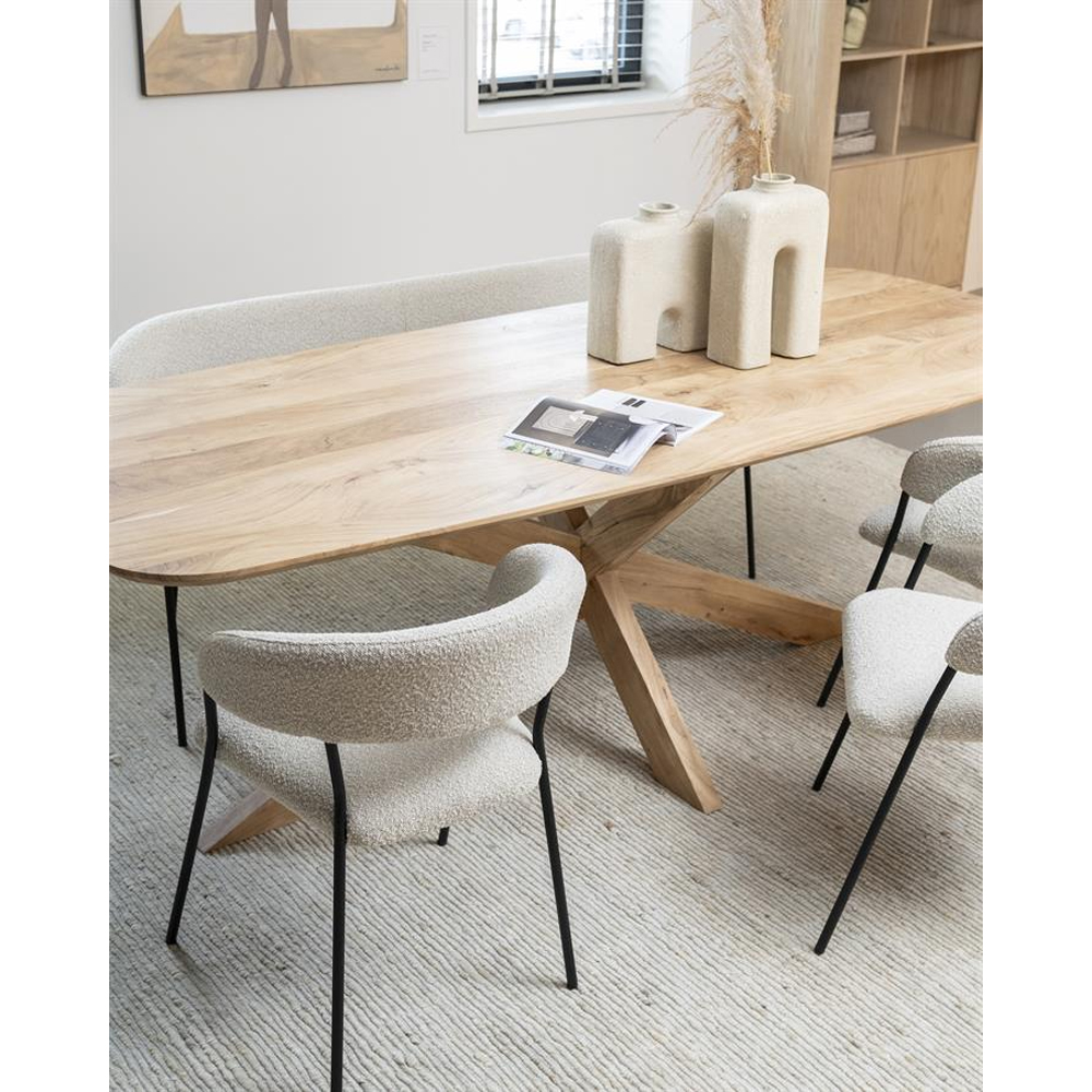 DINING TABLE NIKKI NATURAL 240X100X76CM - Image 6