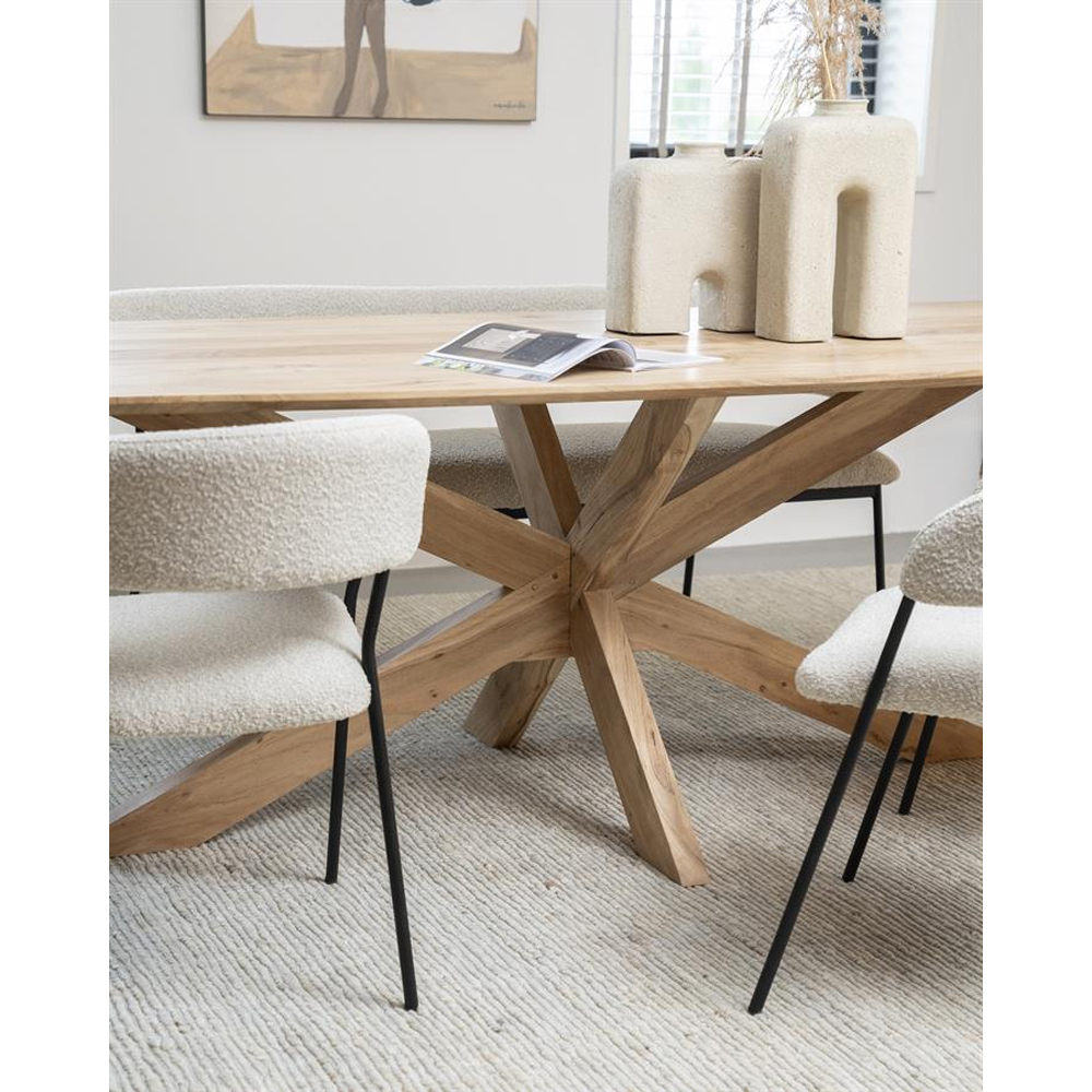 DINING TABLE NIKKI NATURAL 240X100X76CM - Image 5