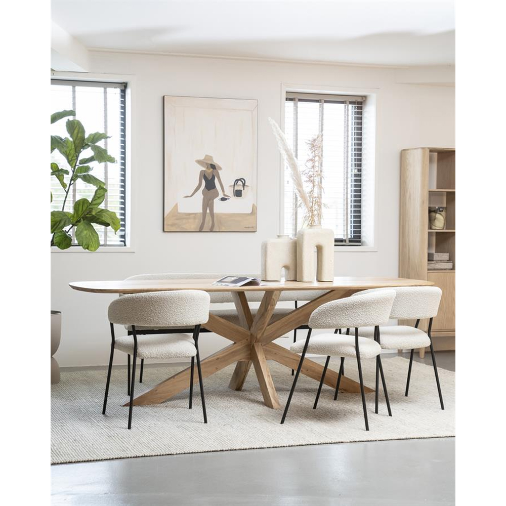 DINING TABLE NIKKI NATURAL 240X100X76CM - Image 4