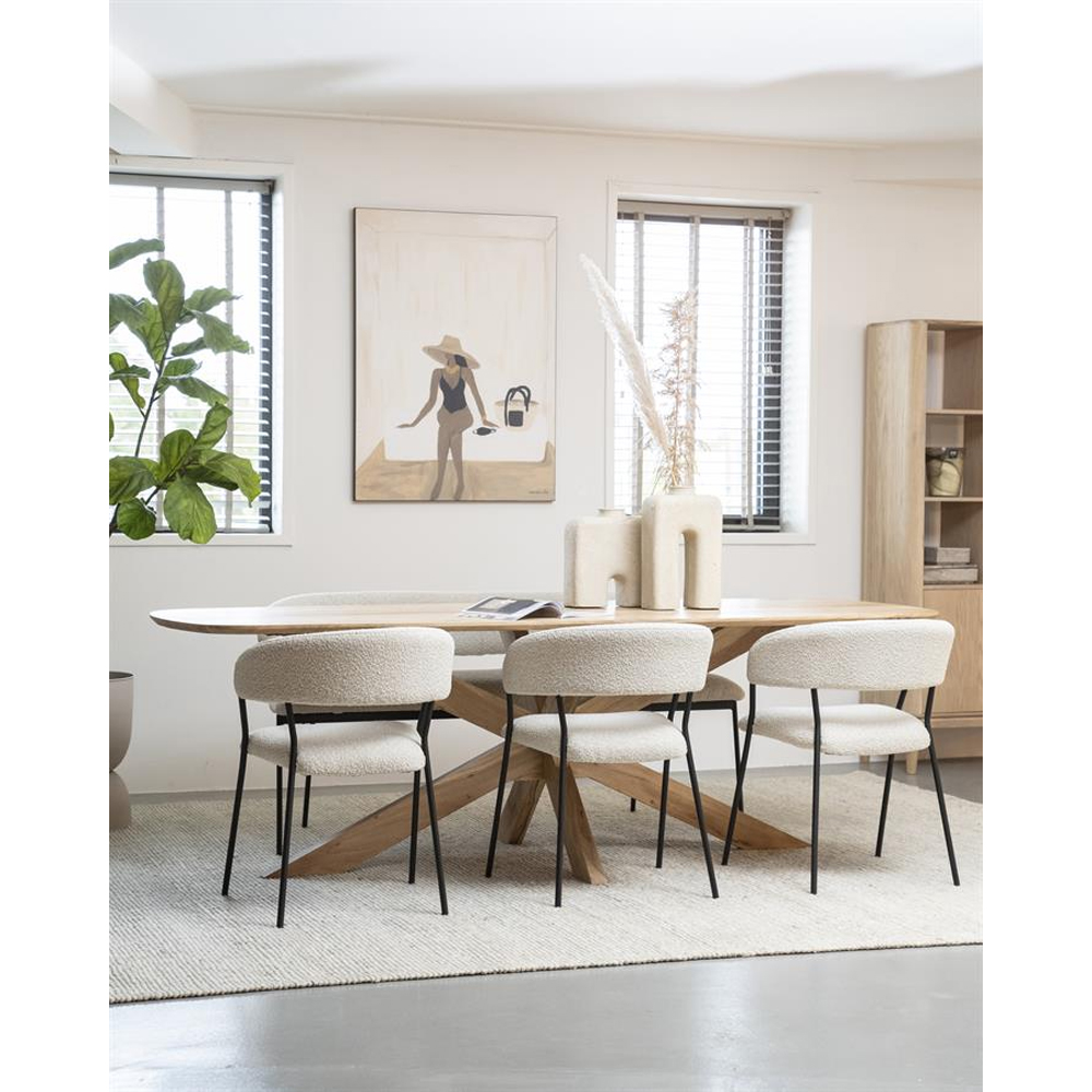 DINING TABLE NIKKI NATURAL 240X100X76CM - Image 3