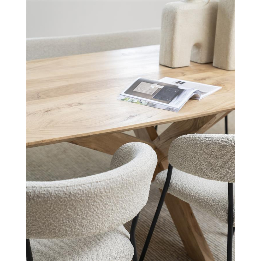 DINING TABLE NIKKI NATURAL 240X100X76CM - Image 2