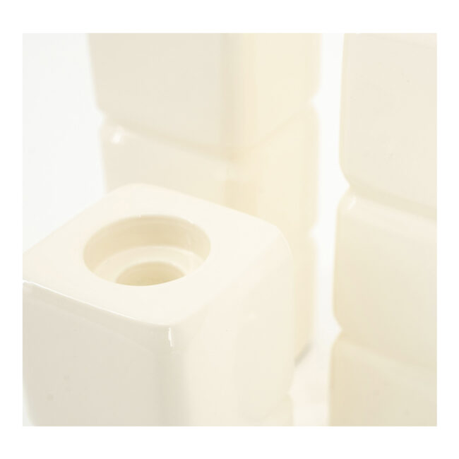 CANDLE HOLDER CUBE BEIGE - Image 3