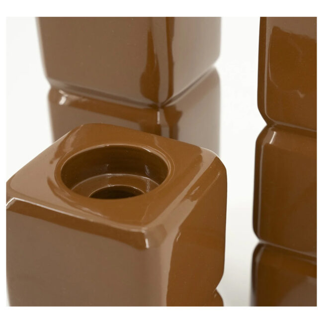 CANDLE HOLDER CUBE MUSTARD - Image 4