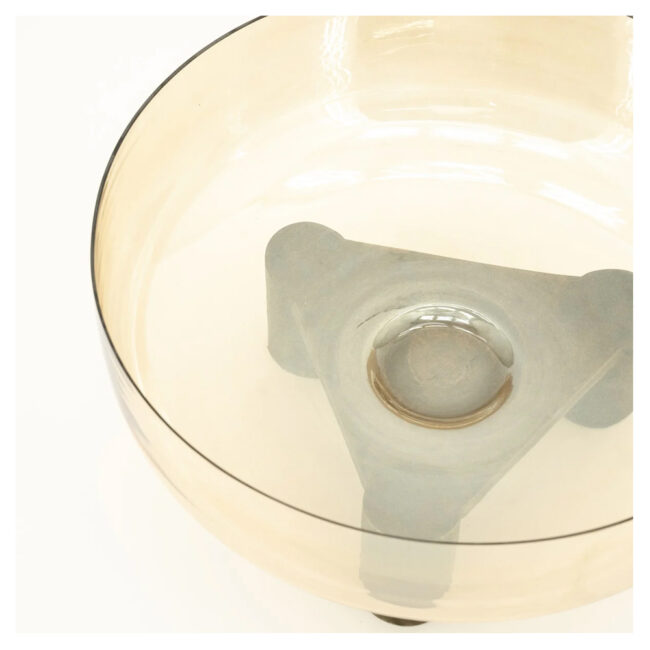 BOWL BARON DECOR GLASS AND WOOD 46X46X25CM - Image 4