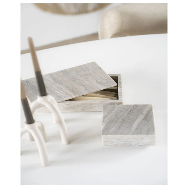 STORAGE BOX SHARI SMALL MARBLE 16X16X7CM - Image 3