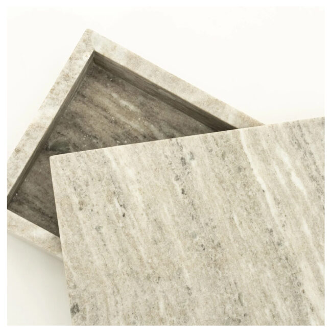 STORAGE BOX SHARI LARGE MARBLE 30X18X7CM - Image 5