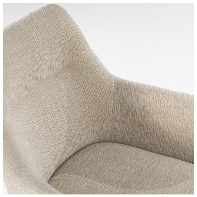 CHAIR BLISS WITH ARMREST TAUPE 59X66X88CM - Image 5