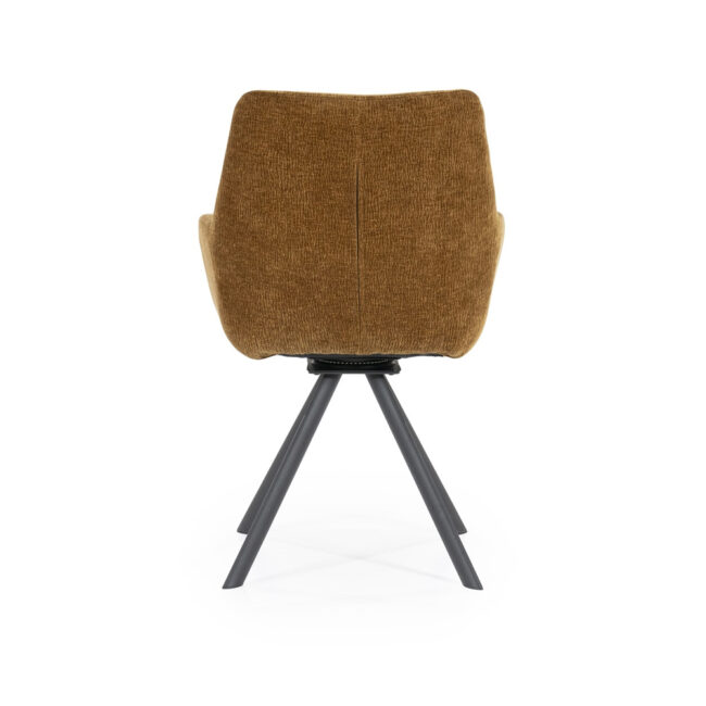 CHAIR BLISS WITH ARMREST MUSTARD 59X66X88CM - Image 3