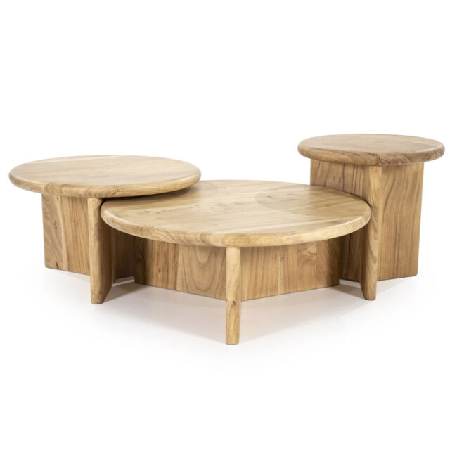 COFFEE TABLE LEOTI MEDIUM NATURAL 60X60X36CM - Image 4