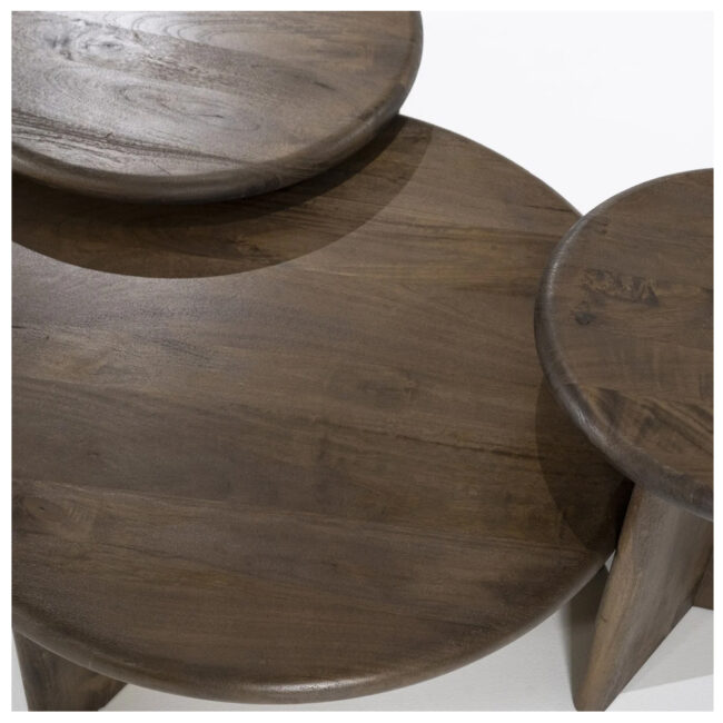 COFFEE TABLE LEOTI LARGE BROWN 80X80X30CM - Image 5