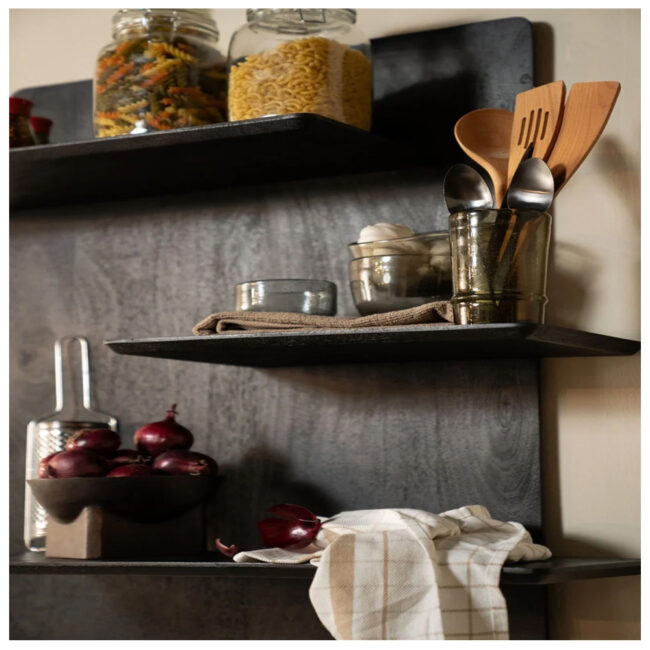 WALL SHELF SECO BLACK 60X23X90CM - Image 4