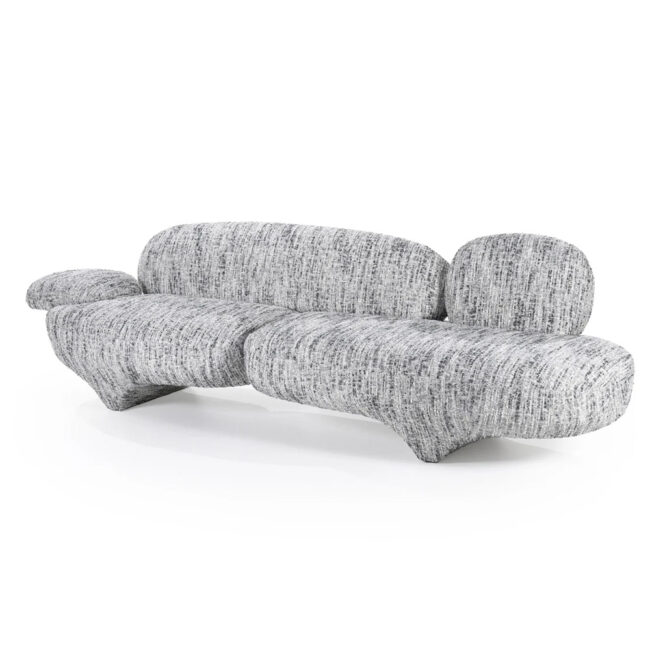 SOFA JAYDEN BARKLEY GREY 265X87X78CM - Image 3