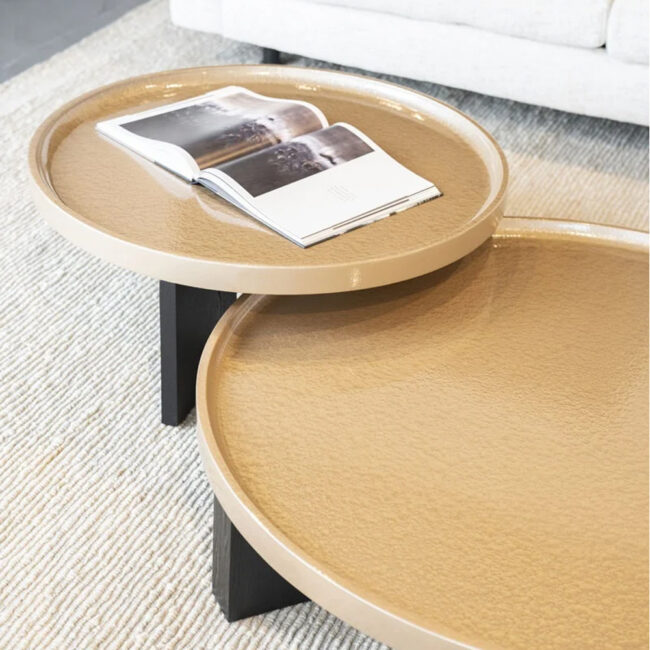 COFFEE TABLE MAYSON BEIGE 90X90X35CM - Image 4