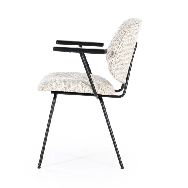 CHAIR JON WITH ARMREST MAYWOOD BEIGE 62X57X82CM - Image 4