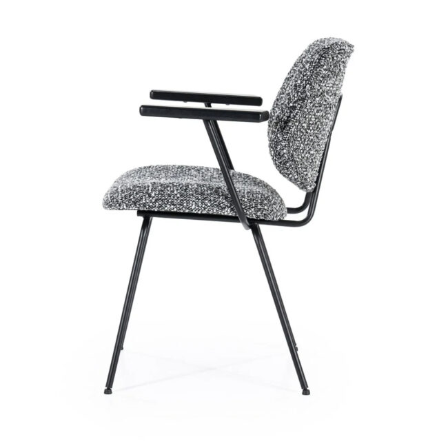 CHAIR JON WITH ARMREST MAYWOOD BLACK 62X57X82CM - Image 4