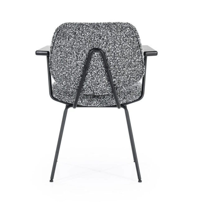 CHAIR JON WITH ARMREST MAYWOOD BLACK 62X57X82CM - Image 3