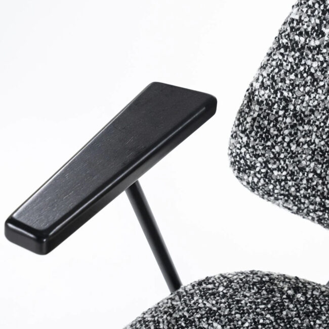 CHAIR JON WITH ARMREST MAYWOOD BLACK 62X57X82CM - Image 6