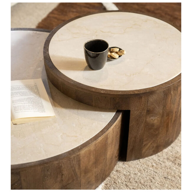 COFFEE TABLE SET HAZEL D55X40 D79X30CM - Image 3