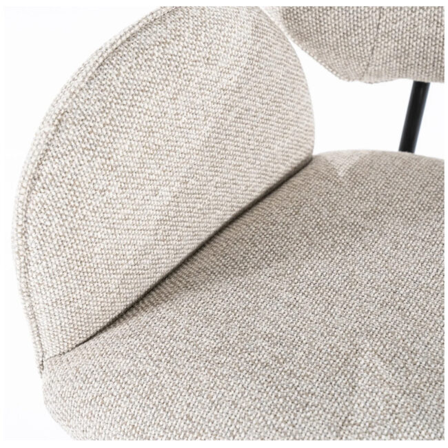 CHAIR ROSALIN TAUPE MOON 60X61X83CM - Image 5
