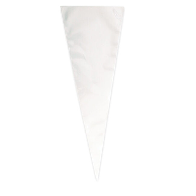 CLEAR LARGE CONE CELLOPHANE BAGS 25PCS