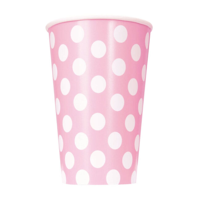 PAPER CUPS LOVELY PINK DOTS 350ML 6PCS