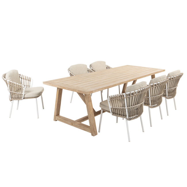 DALIAS DINING CHAIR WHITE W/2 CUSHIONS - Image 14
