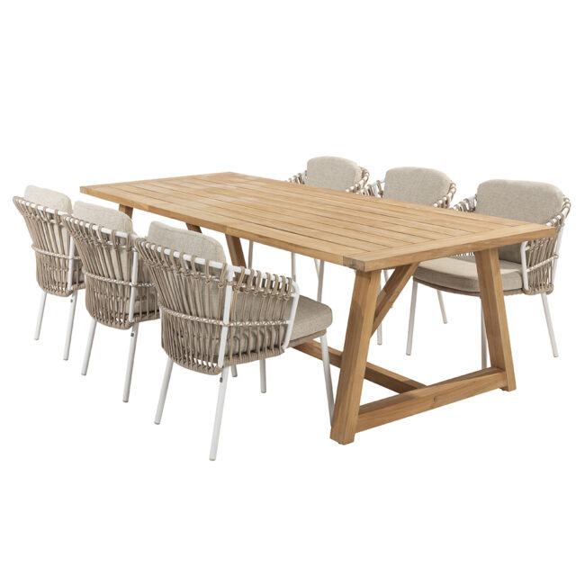 DALIAS DINING CHAIR WHITE W/2 CUSHIONS - Image 13