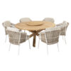 DALIAS DINING CHAIR WHITE WITH 2 CUSHIONS - Image 10