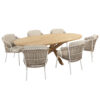 DALIAS DINING CHAIR WHITE WITH 2 CUSHIONS - Image 9