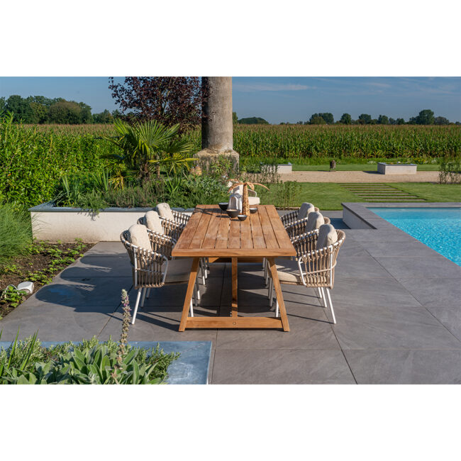 DALIAS DINING CHAIR WHITE W/2 CUSHIONS - Image 5