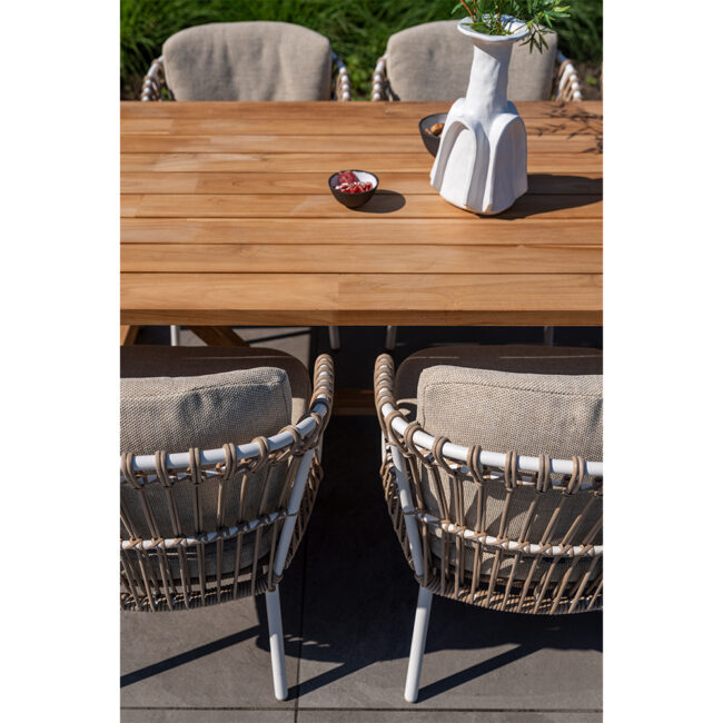 DALIAS DINING CHAIR WHITE W/2 CUSHIONS - Image 7