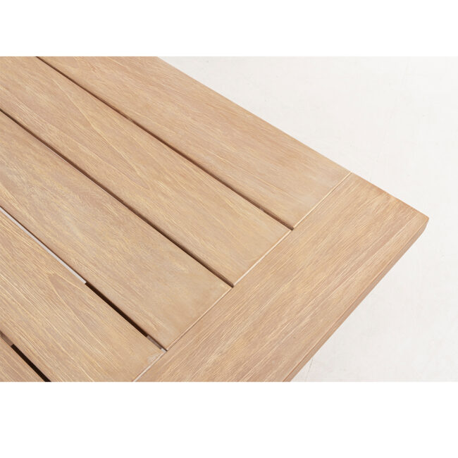 NOAH BRUSHED TEAK DINING TABLE 260X100X75CM - Image 8