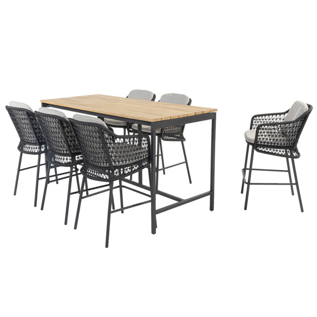 TRAMONTI BAR CHAIR ANTHRACITE W/ 2 CUSHIONS - Image 6