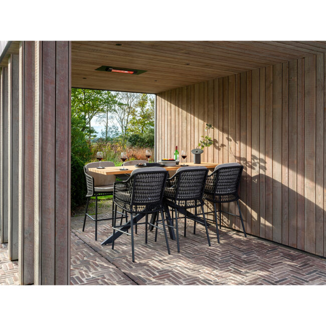 TRAMONTI BAR CHAIR ANTHRACITE W/ 2 CUSHIONS - Image 3