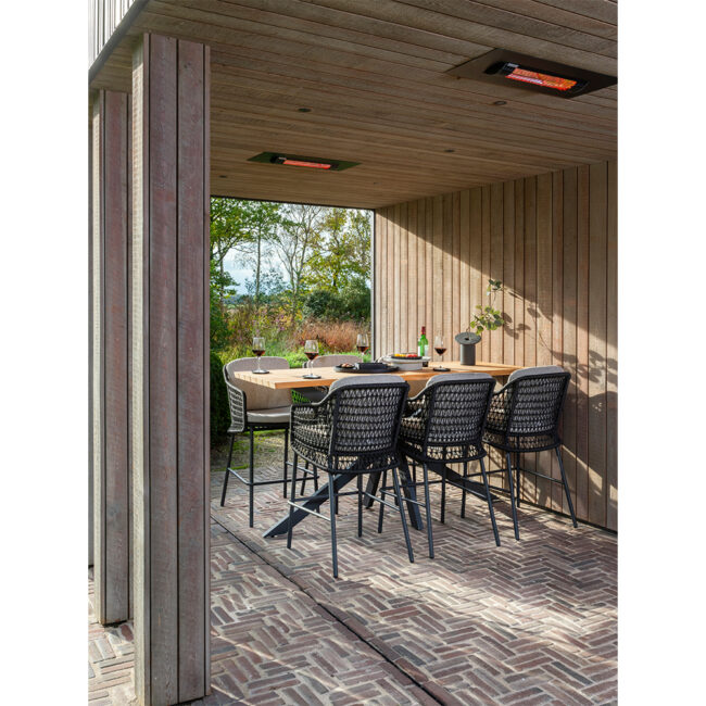 TRAMONTI BAR CHAIR ANTHRACITE W/ 2 CUSHIONS - Image 4