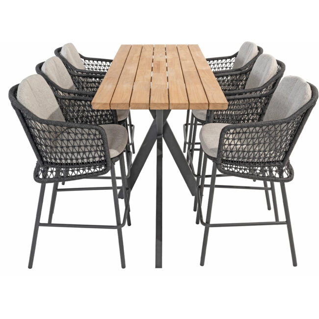 TRAMONTI BAR CHAIR ANTHRACITE W/ 2 CUSHIONS - Image 8