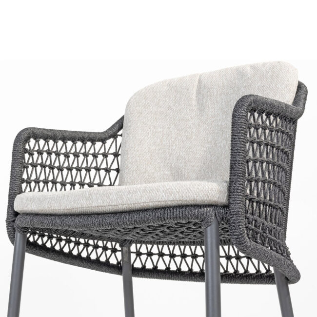 TRAMONTI BAR CHAIR ANTHRACITE W/ 2 CUSHIONS - Image 9
