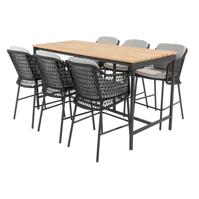 TRAMONTI BAR CHAIR ANTHRACITE W/ 2 CUSHIONS - Image 5