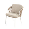 DALIAS DINING CHAIR WHITE WITH 2 CUSHIONS