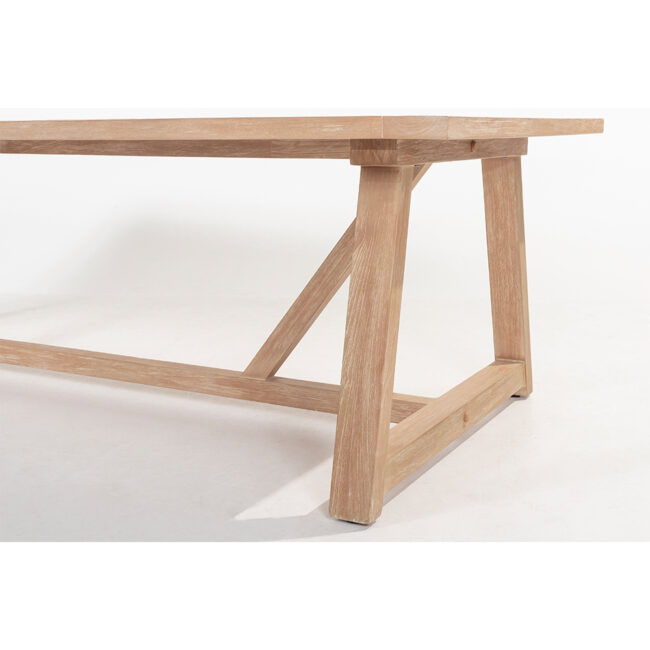 NOAH BRUSHED TEAK DINING TABLE 260X100X75CM - Image 5