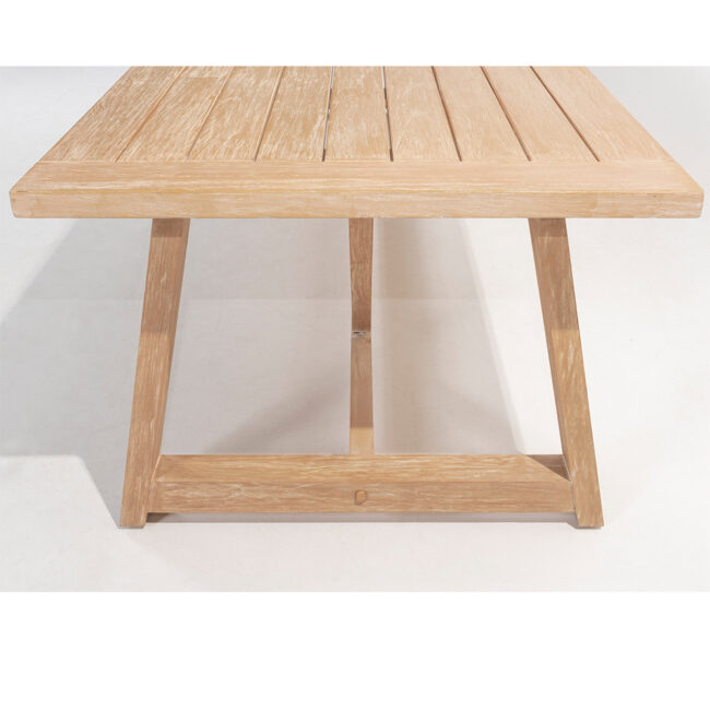 NOAH BRUSHED TEAK DINING TABLE 260X100X75CM - Image 7