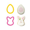 PLASTIC CUTTERS EGG N BUNNY FACE 2PCS - Image 2